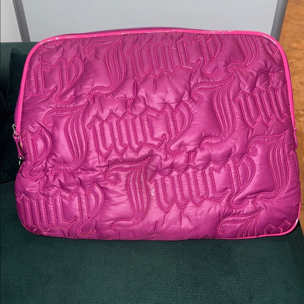 Y2K Rare Juicy Couture Laptop Bag in Pink - Picture 3 of 13